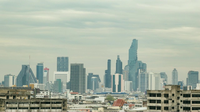 曼谷天际线景观，现代建筑。曼谷,泰国。视频素材