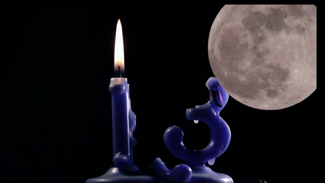 月亮，蜡烛，13号视频素材