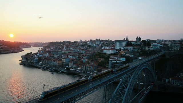 葡萄牙波尔图的日落视频素材