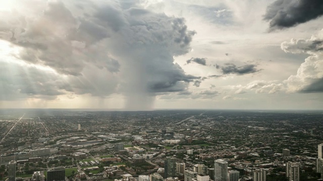 T/L WS HA风暴云掠过美国芝加哥视频下载