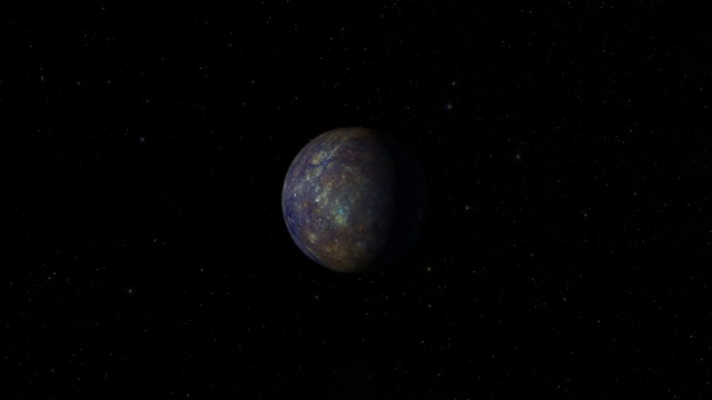 旋转行星水星-中心范围视频下载