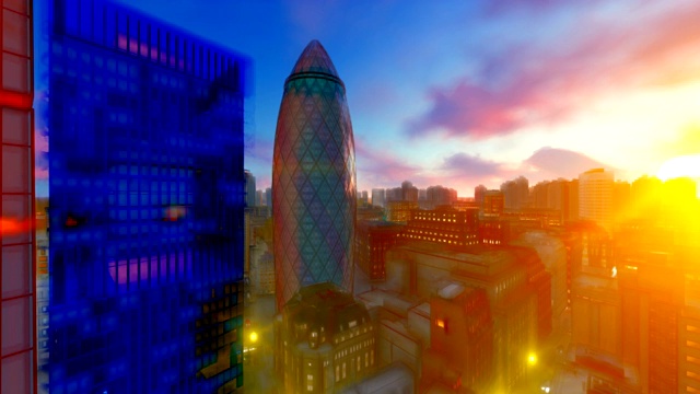 美丽的伦敦城3D画，4K视频下载