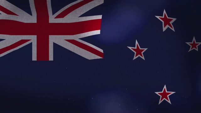 新西兰国旗飘扬视频素材