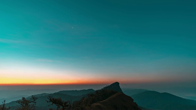 日出的蒙宗山视频素材