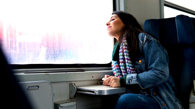 乘火車旅行的旅客視頻素材