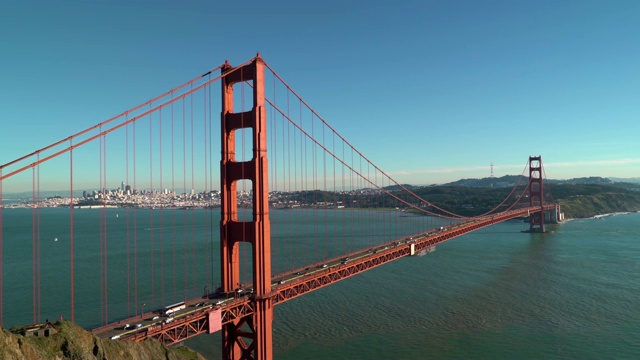 旧金山的金门大桥视频素材