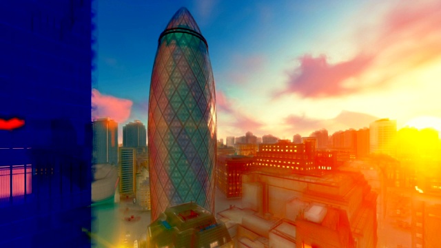 美丽的3D画的城市伦敦视频下载