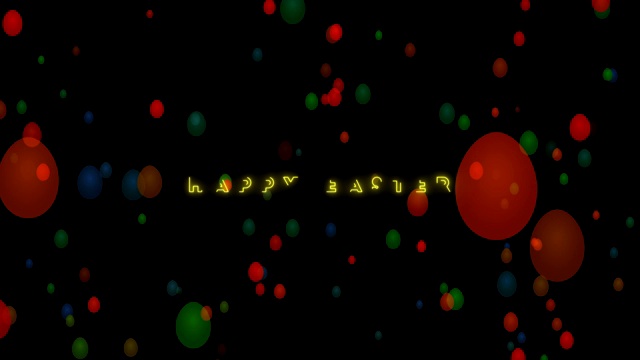 复活节彩蛋庆祝活动在黑色的背景视频下载