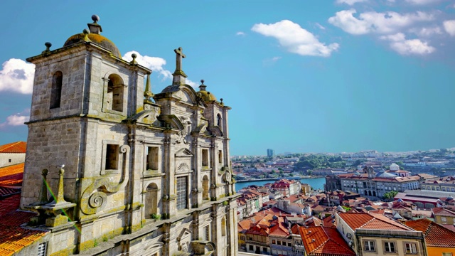 波尔图古城，葡萄牙里贝拉地区的城市建筑视频素材