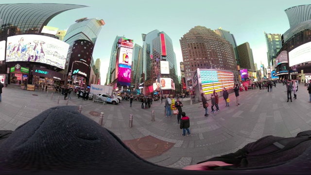 360 VR时代广场POV步行纽约市视频下载