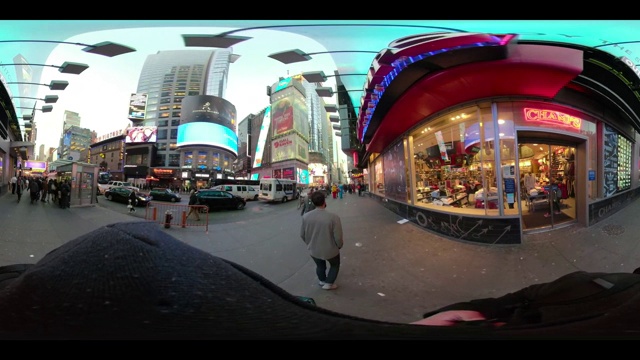 360 VR纽约时代广场POV步行地铁视频下载