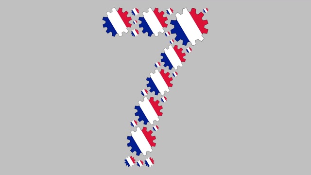 法国数字7视频素材