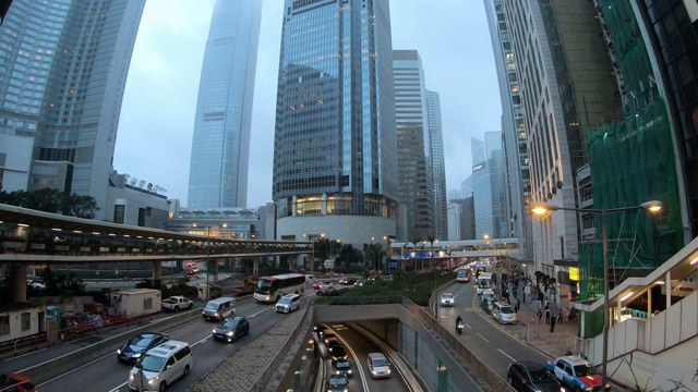 香港市中心周围的城市视频素材