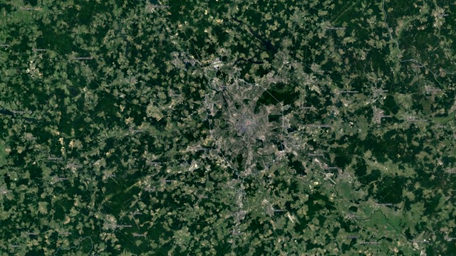 莫斯科与国旗。三维地球在太空-缩放在莫斯科外视频素材