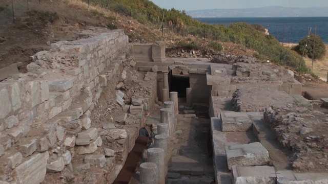 古老城市“Parion”/Canakkale的历史遗迹景观视频素材