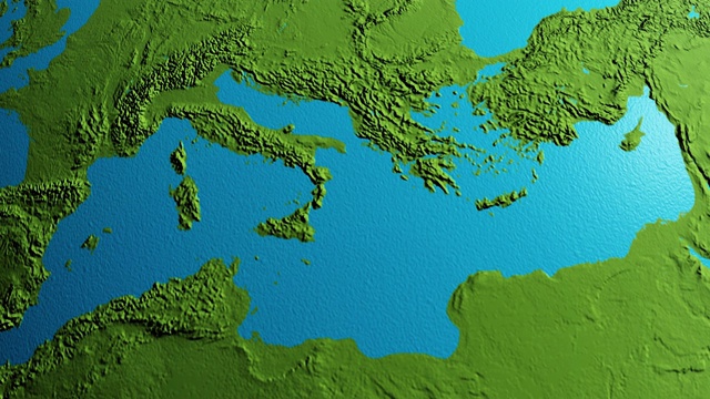 地球地中海图形视频下载