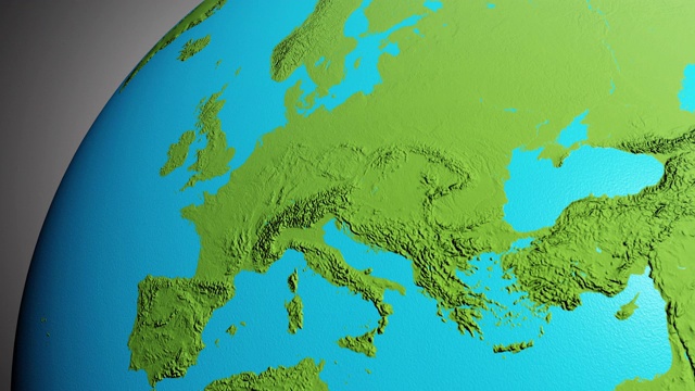 欧洲地球图形视频素材