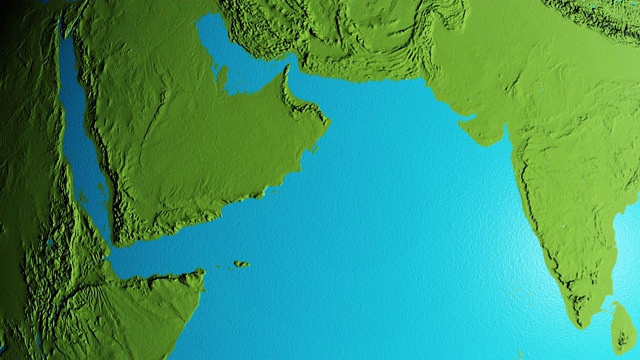 阿拉伯海图视频素材