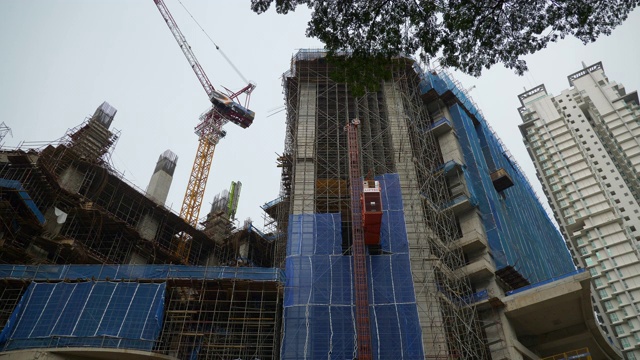 吉隆坡市中心市中心综合体建设全景4k马来西亚视频下载