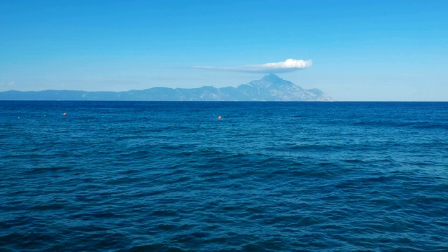 蓝色海水的背景鸟瞰图视频素材
