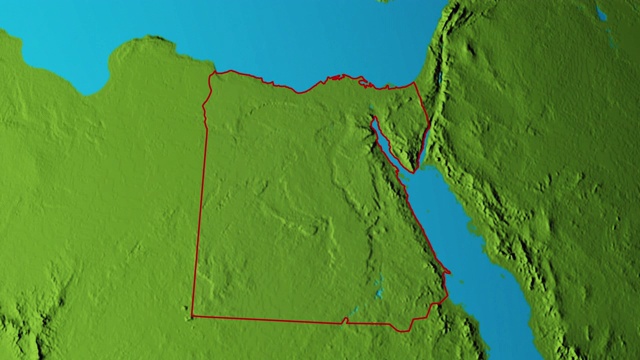 地球与埃及的边界图形视频素材