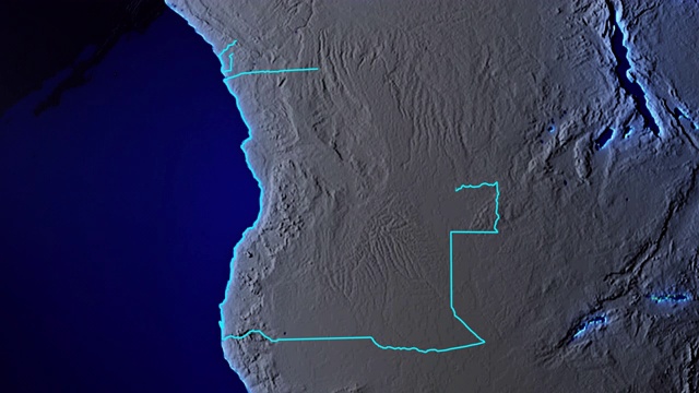 地球与安哥拉边界透明视频素材