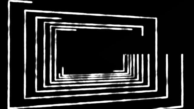 一个循环的未来黑暗隧道与灯光的3d渲染视频素材
