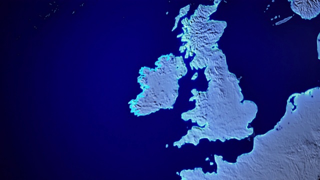 地球与爱尔兰的边界透明视频素材