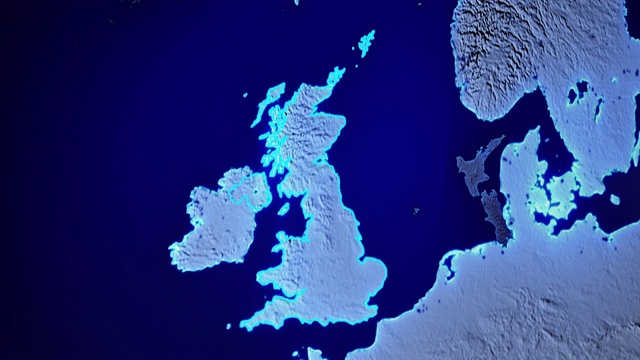 地球与英国的边界透明视频素材