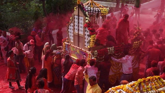 印度胡里节的节日。视频下载