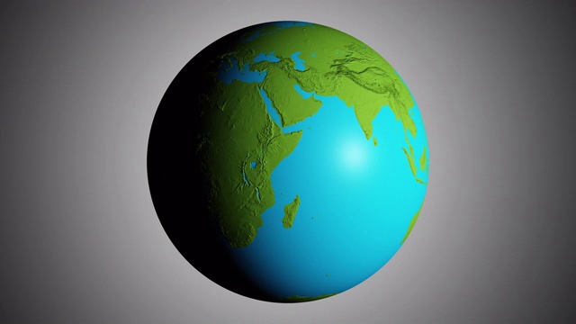 平面地球自转视频素材
