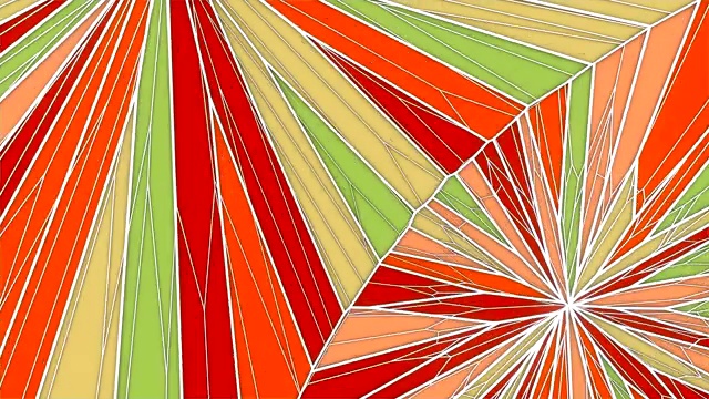 抽象几何运动图形背景。计算机生成的循环动画。五彩缤纷的三角模式。3 d渲染。4K，超高清分辨率。视频下载