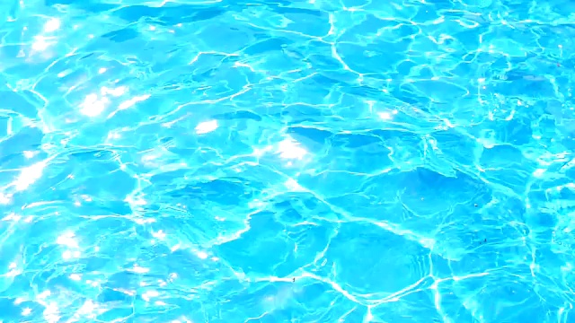 蓝色水池背景纹理抽象太阳能明亮的光视频素材