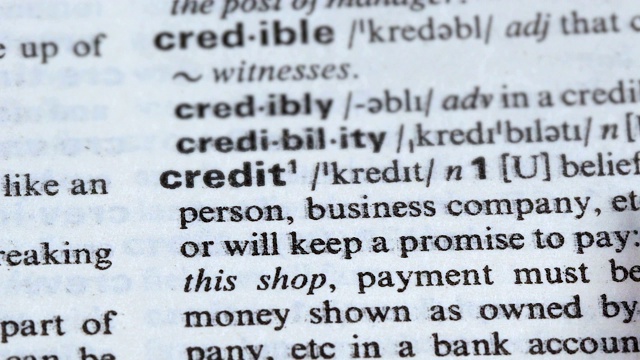 信用字的意思在英语字典，贷款为企业，承诺支付视频素材