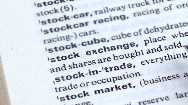 股票交易英语词典短语，债券买卖，交易视频素材