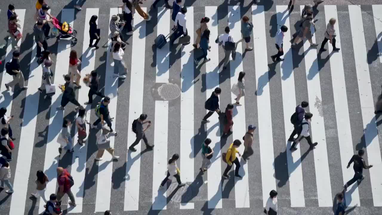 涩谷十字路口的人群视频下载