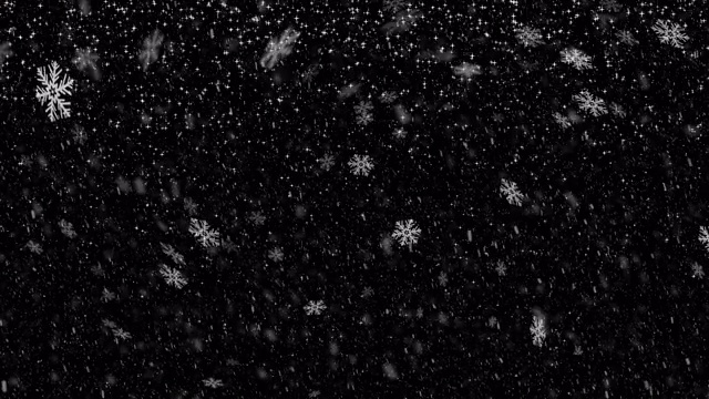 雪花随着雪花飘落在冬日的圣诞背景中视频下载