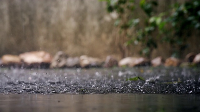 SLO MO慢动作雨滴视频素材