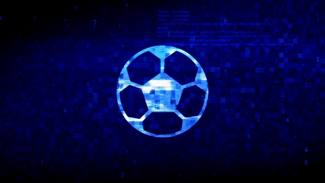 足球足球符号数字像素噪声误差动画。视频下载