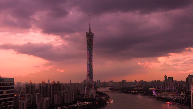 航空广州塔,广州,中国视频下载