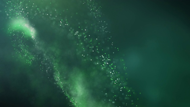 抽象粒子背景(綠色)-環視頻素材