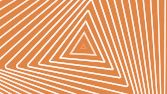 橙色动画背景与三角形和线条在催眠的设计-循环视频素材