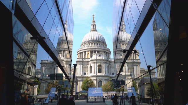 英国伦敦城和圣保罗大教堂视频下载