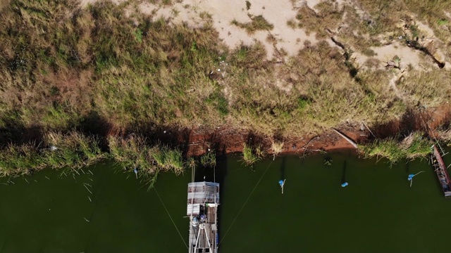 河渔船由俯视图视频视频下载