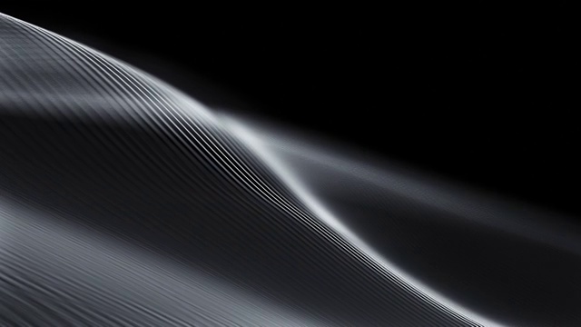 4k美麗的波浪線背景(黑色)-可循環視頻素材