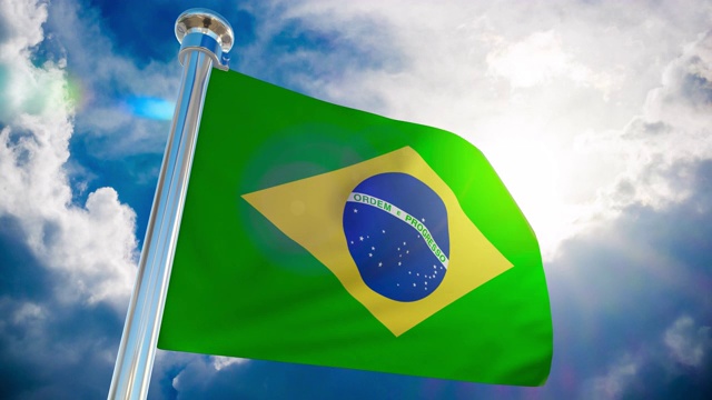 4K -巴西国旗|可循环股票视频视频下载