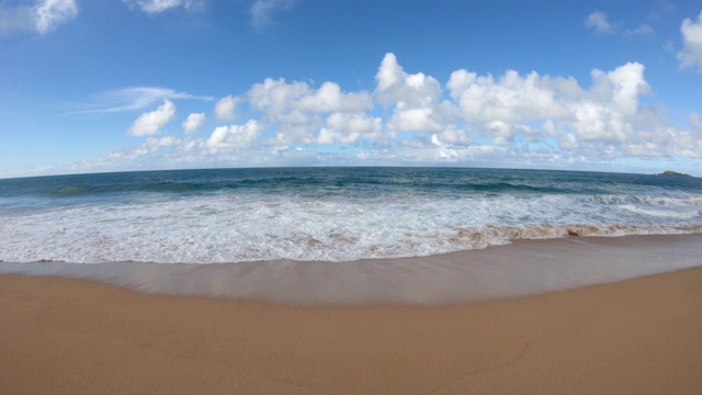 夏威夷沙滩海浪无人观赏视频下载