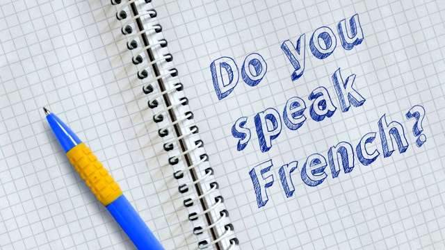 你会说法语吗?视频素材