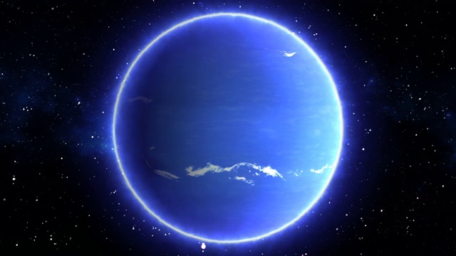 美丽的海王星从空间时间推移和恒星- 4K无缝循环运动背景动画视频下载