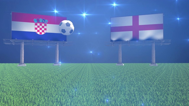 克罗地亚对英格兰视频素材